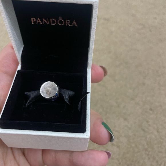 Pandora Royal Blue and Silver Christmas snow globe Charm - Picture 3 of 5
